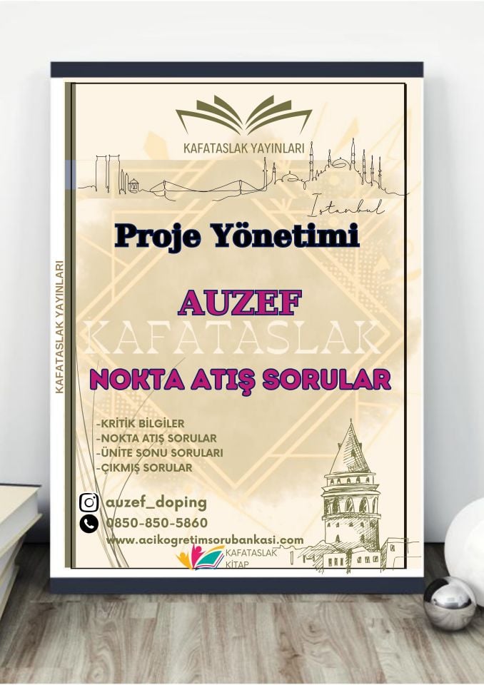 Proje Yönetimi AUZEF İstanbul Üniversitesi Nokta Atışı Sorular Kafataslak Yayınları
