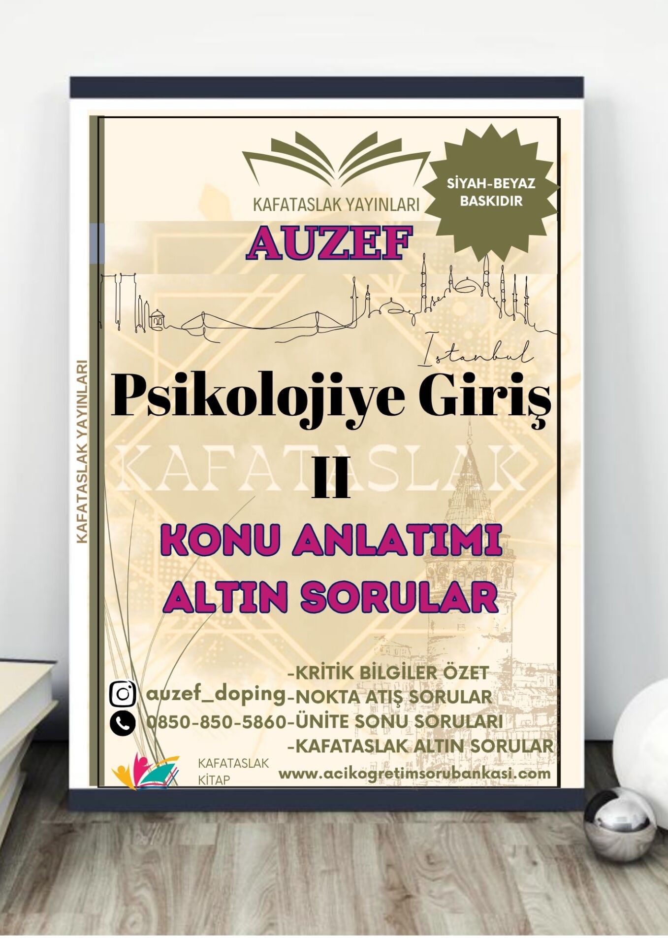 Psikolojiye Giriş II AUZEF İstanbul Üniversitesi Nokta Atışı Sorular Kafataslak Yayınları