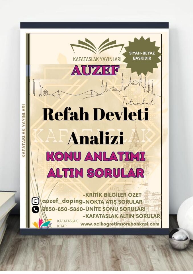 Refah Devleti Analizi AUZEF İstanbul Üniversitesi Nokta Atışı Sorular Kafataslak Yayınları