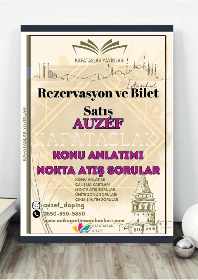 Rezervasyon ve Bilet Satış AUZEF İstanbul Üniversitesi Nokta Atışı Sorular Kafataslak Yayınları