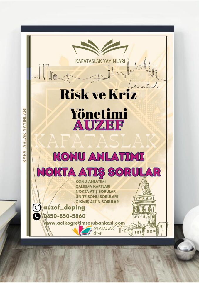 Risk ve Kriz Yönetimi AUZEF İstanbul Üniversitesi Nokta Atışı Sorular Kafataslak Yayınları