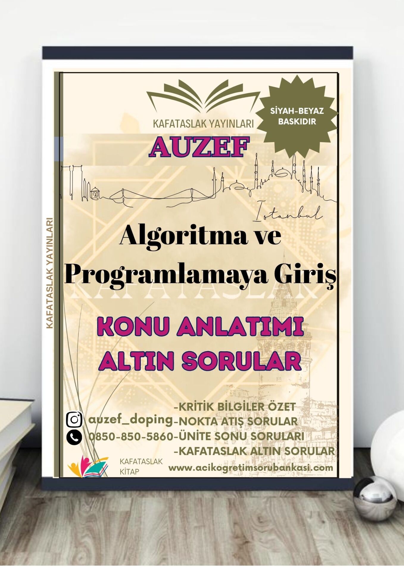 Algoritma ve Programlamaya Giriş (Bahar dönemi) AUZEF İstanbul Üniversitesi Nokta Atışı Sorular Kafataslak Yayınları