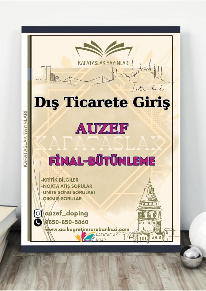 Dış Ticarete Giriş  AUZEF İstanbul Üniversitesi Nokta Atışı Sorular Kafataslak Yayınları