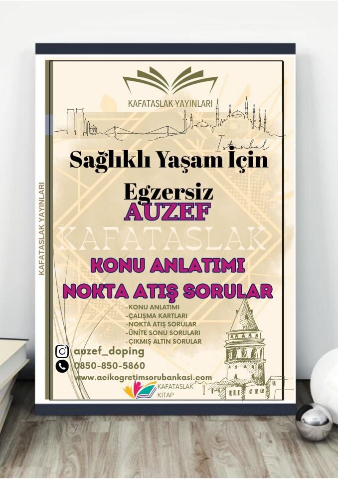 Sağlıklı Yaşam İçin Egzersiz AUZEF İstanbul Üniversitesi Nokta Atışı Sorular Kafataslak Yayınları