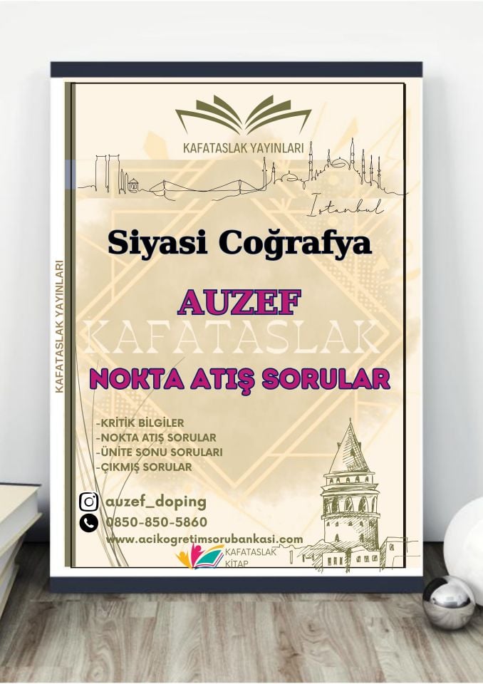 Siyasi Coğrafya AUZEF İstanbul Üniversitesi Nokta Atışı Sorular Kafataslak Yayınları