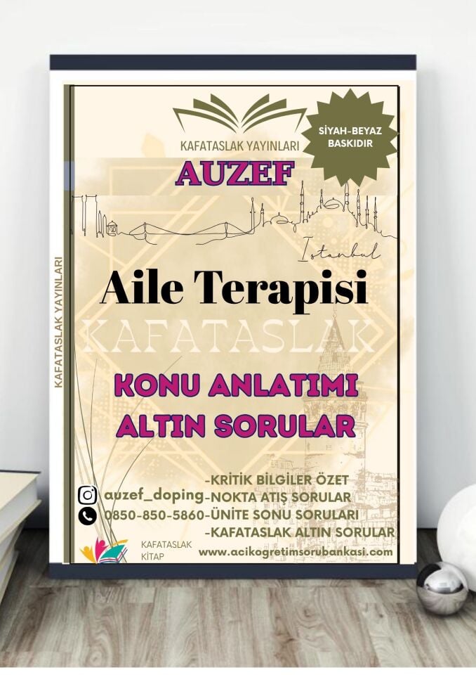 Aile Terapisi AUZEF İstanbul Üniversitesi Nokta Atışı Sorular Kafataslak Yayınları