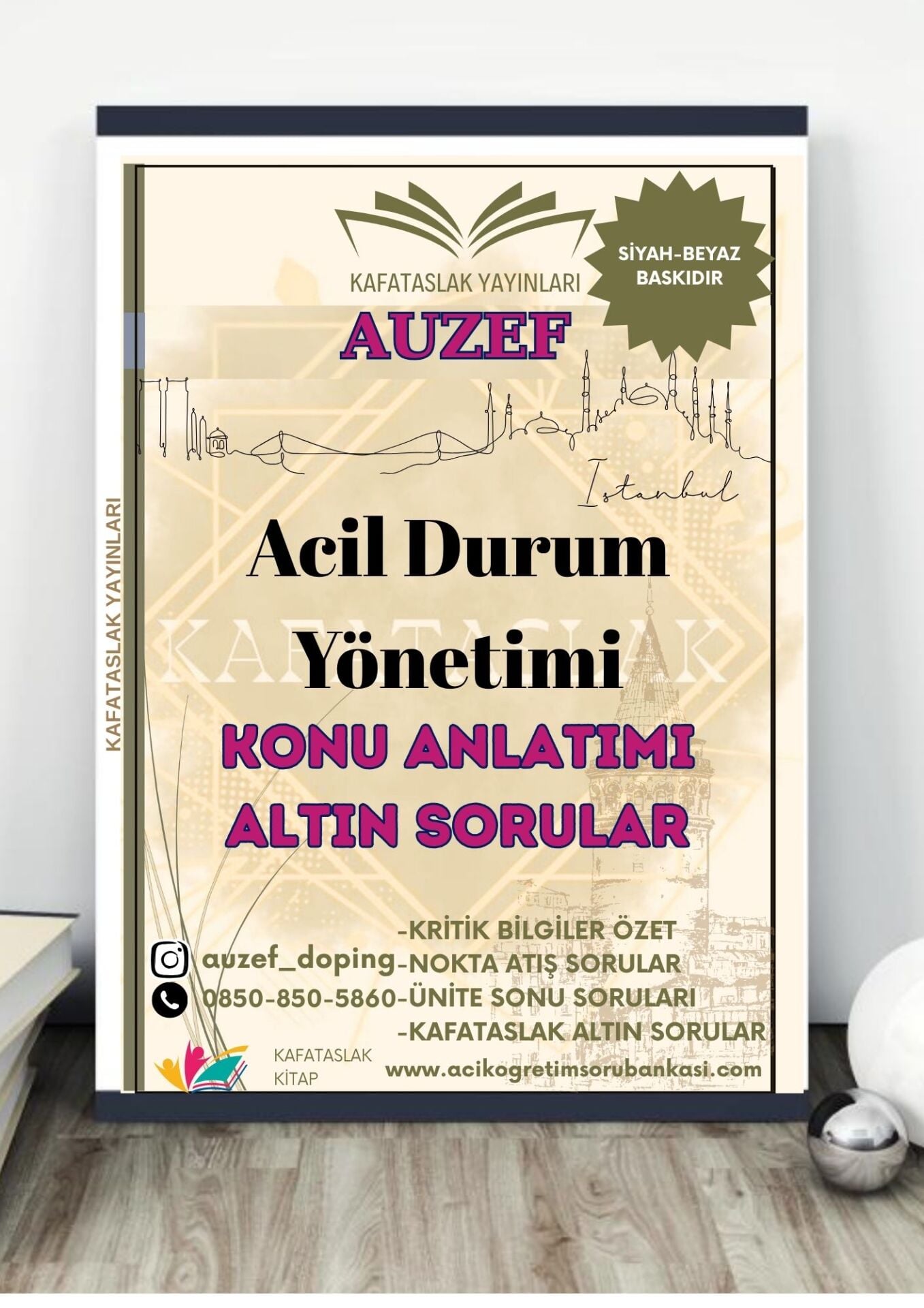 Acil Durum Yönetimi AUZEF İstanbul Üniversitesi Nokta Atışı Sorular Kafataslak Yayınları