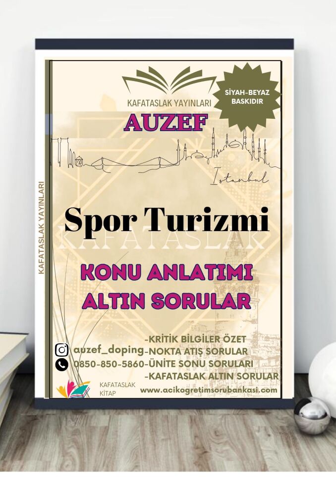 Spor Turizmi AUZEF İstanbul Üniversitesi Nokta Atışı Sorular Kafataslak Yayınları