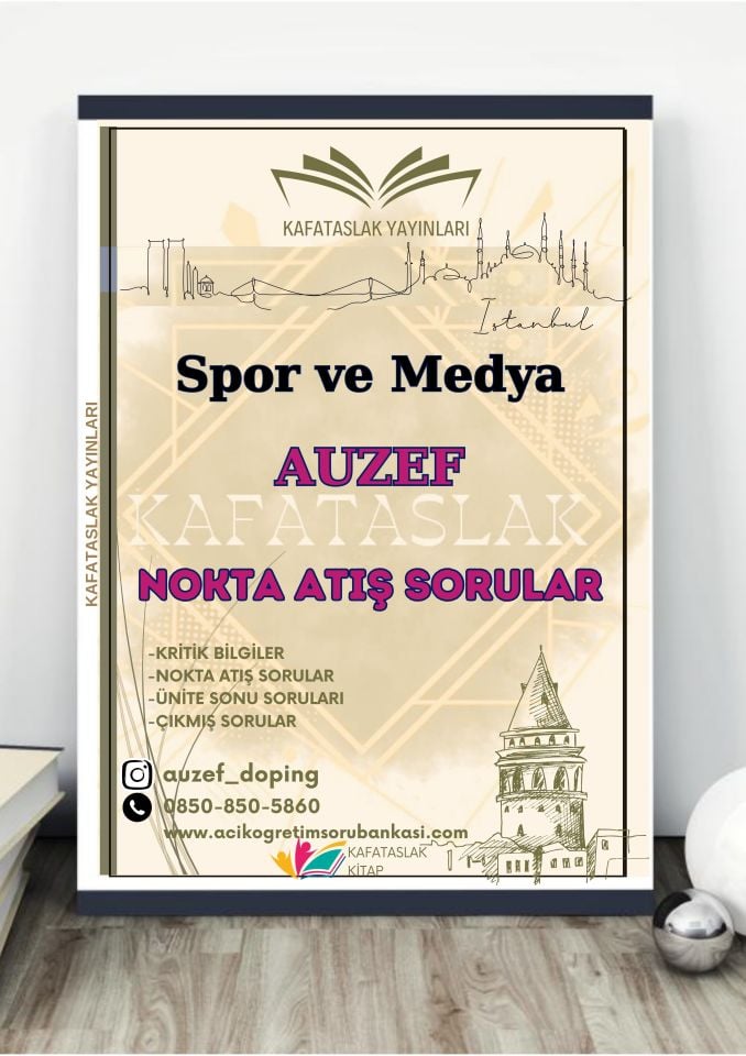 Spor ve Medya AUZEF İstanbul Üniversitesi Nokta Atışı Sorular Kafataslak Yayınları