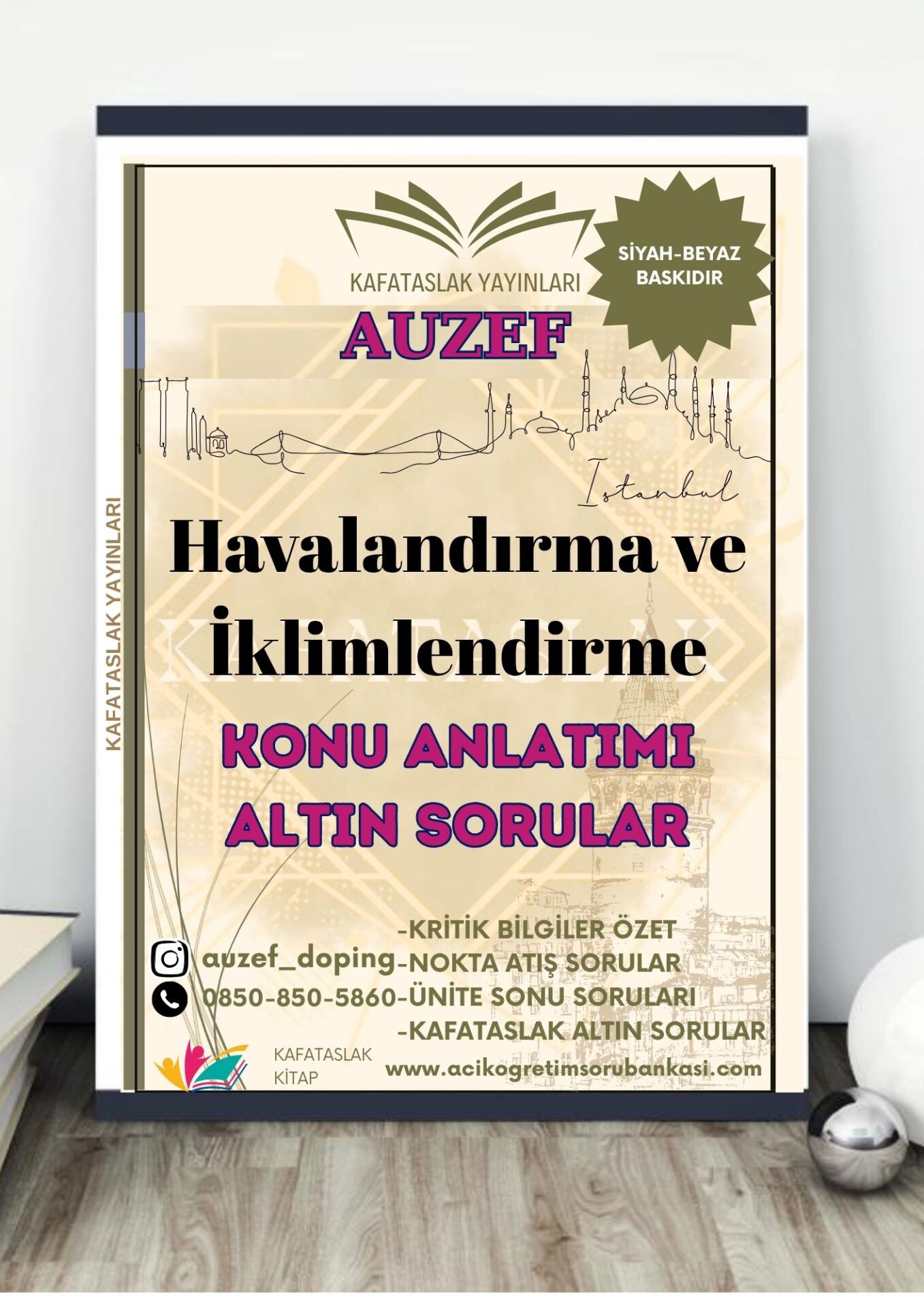 Havalandırma ve İklimlendirme  AUZEF İstanbul Üniversitesi Nokta Atışı Sorular Kafataslak Yayınları