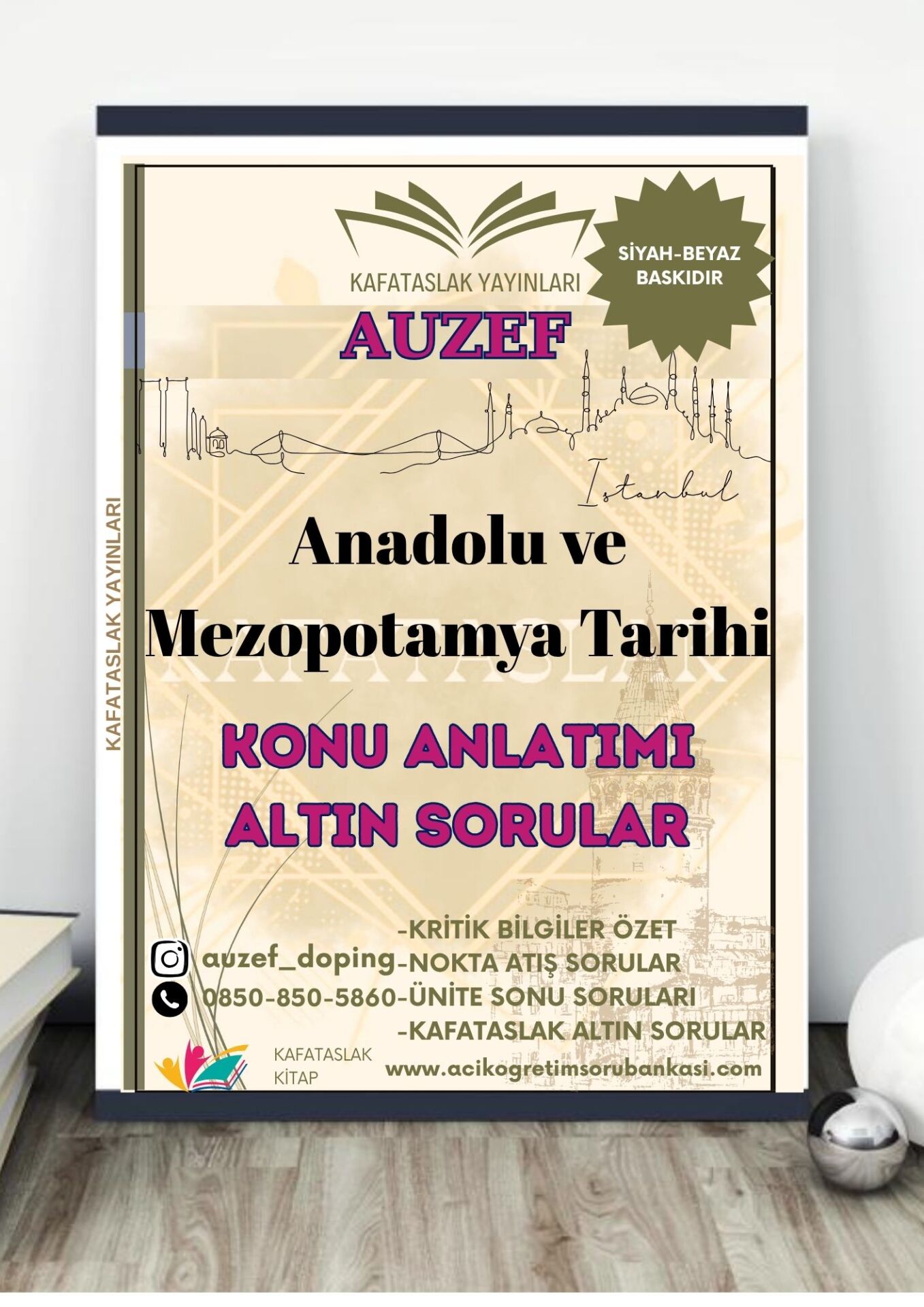 Anadolu ve Mezopotamya Tarihi AUZEF İstanbul Üniversitesi Nokta Atışı Sorular Kafataslak Yayınları