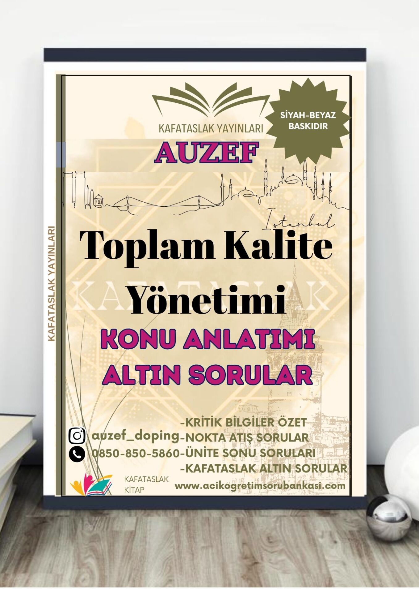 Toplam Kalite Yönetimi AUZEF İstanbul Üniversitesi Nokta Atışı Sorular Kafataslak Yayınları