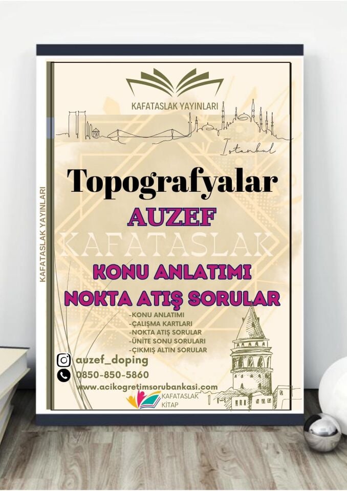 Topografyalar AUZEF İstanbul Üniversitesi Nokta Atışı Sorular Kafataslak Yayınları
