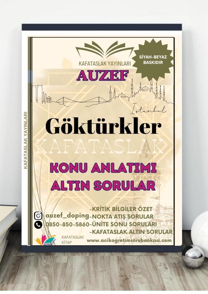 Göktürkler AUZEF İstanbul Üniversitesi Nokta Atışı Sorular Kafataslak Yayınları