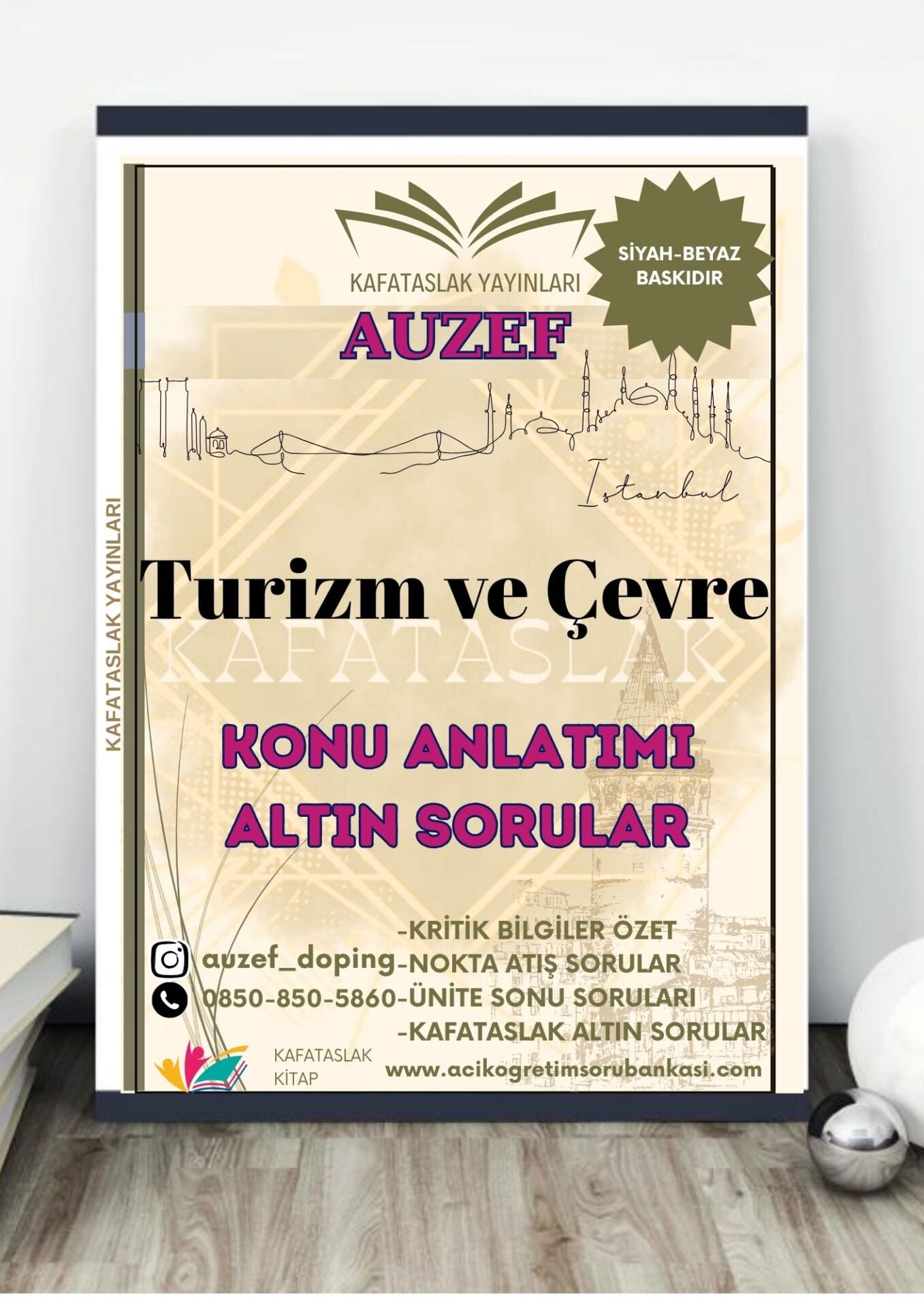 Turizm ve Çevre AUZEF İstanbul Üniversitesi Nokta Atışı Sorular Kafataslak Yayınları