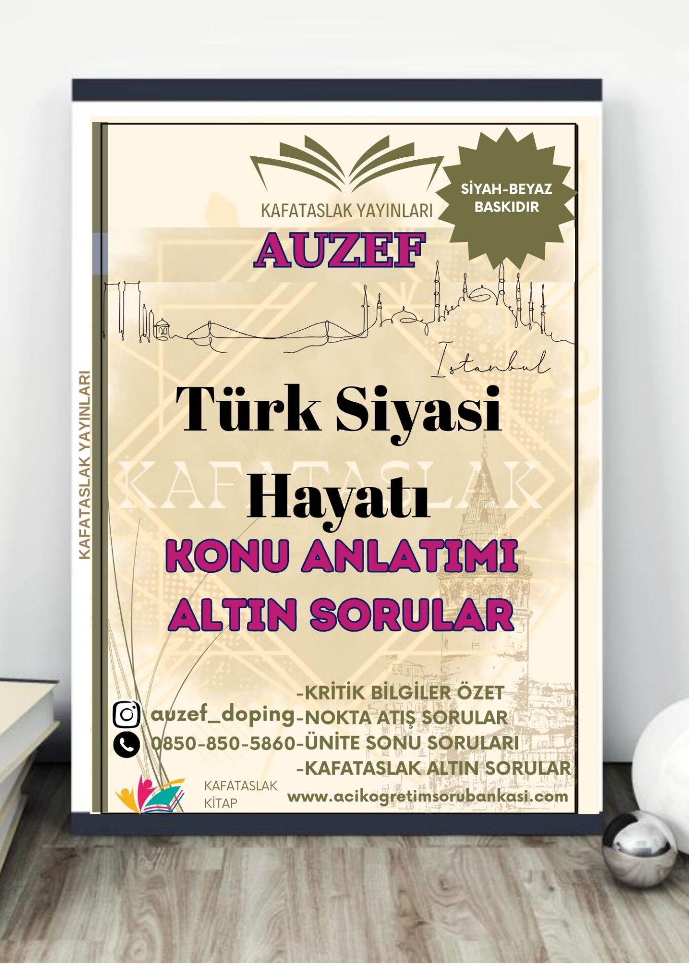 Türk Siyasi Hayatı AUZEF İstanbul Üniversitesi Nokta Atışı Sorular Kafataslak Yayınları