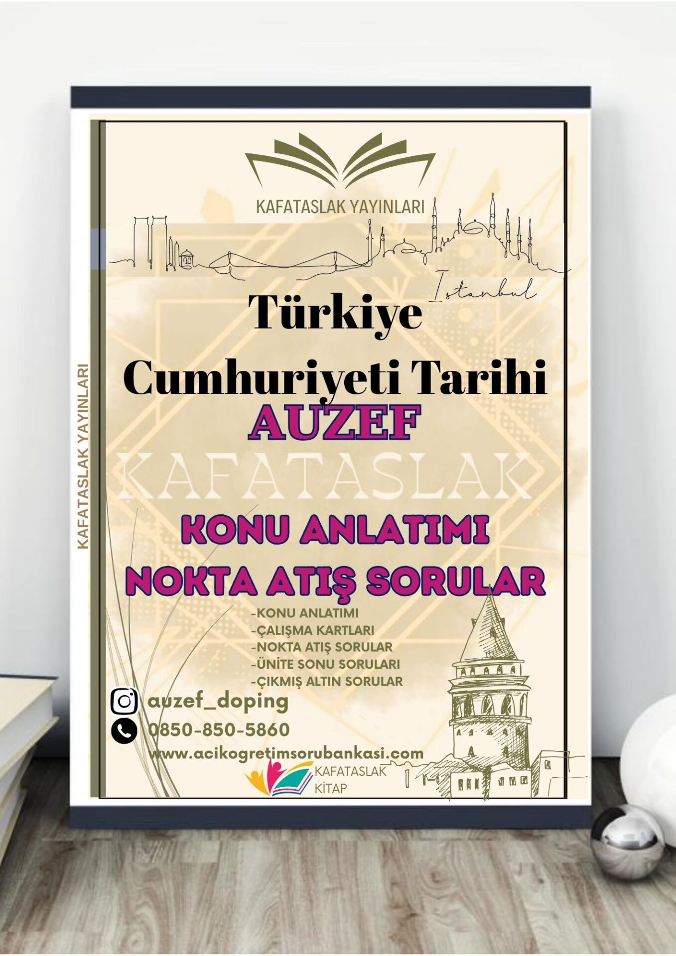 Türkiye Cumhuriyeti Tarihi AUZEF İstanbul Üniversitesi Nokta Atışı Sorular Kafataslak Yayınları