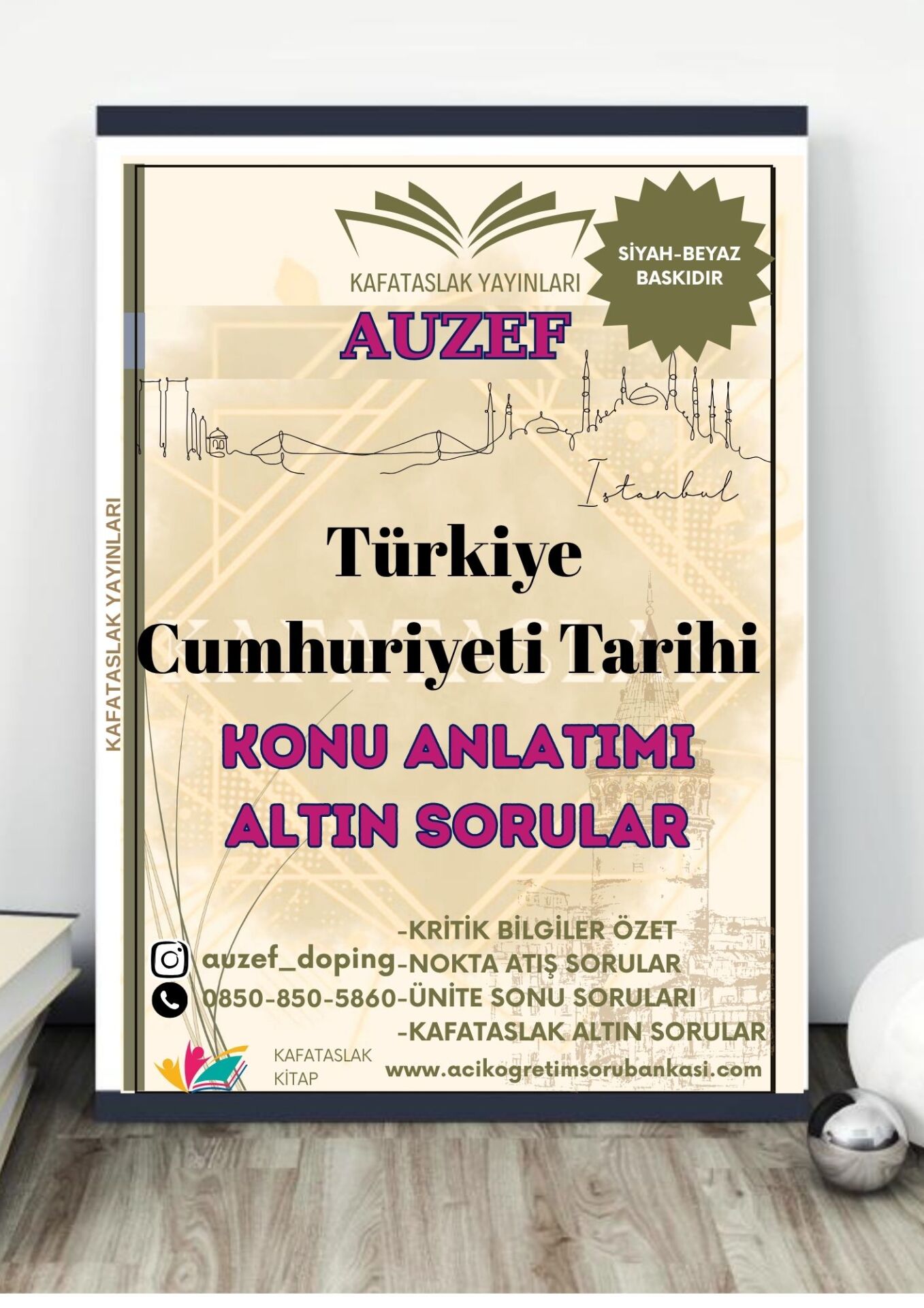 Türkiye Cumhuriyeti Tarihi AUZEF İstanbul Üniversitesi Nokta Atışı Sorular Kafataslak Yayınları