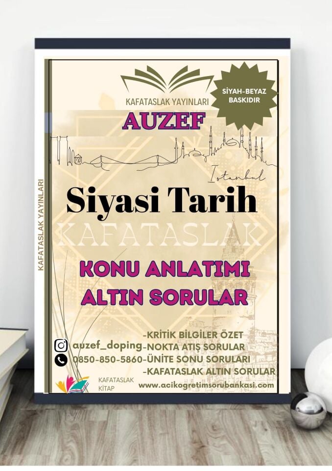 Siyasi Tarih  AUZEF İstanbul Üniversitesi Nokta Atışı Sorular Kafataslak Yayınları