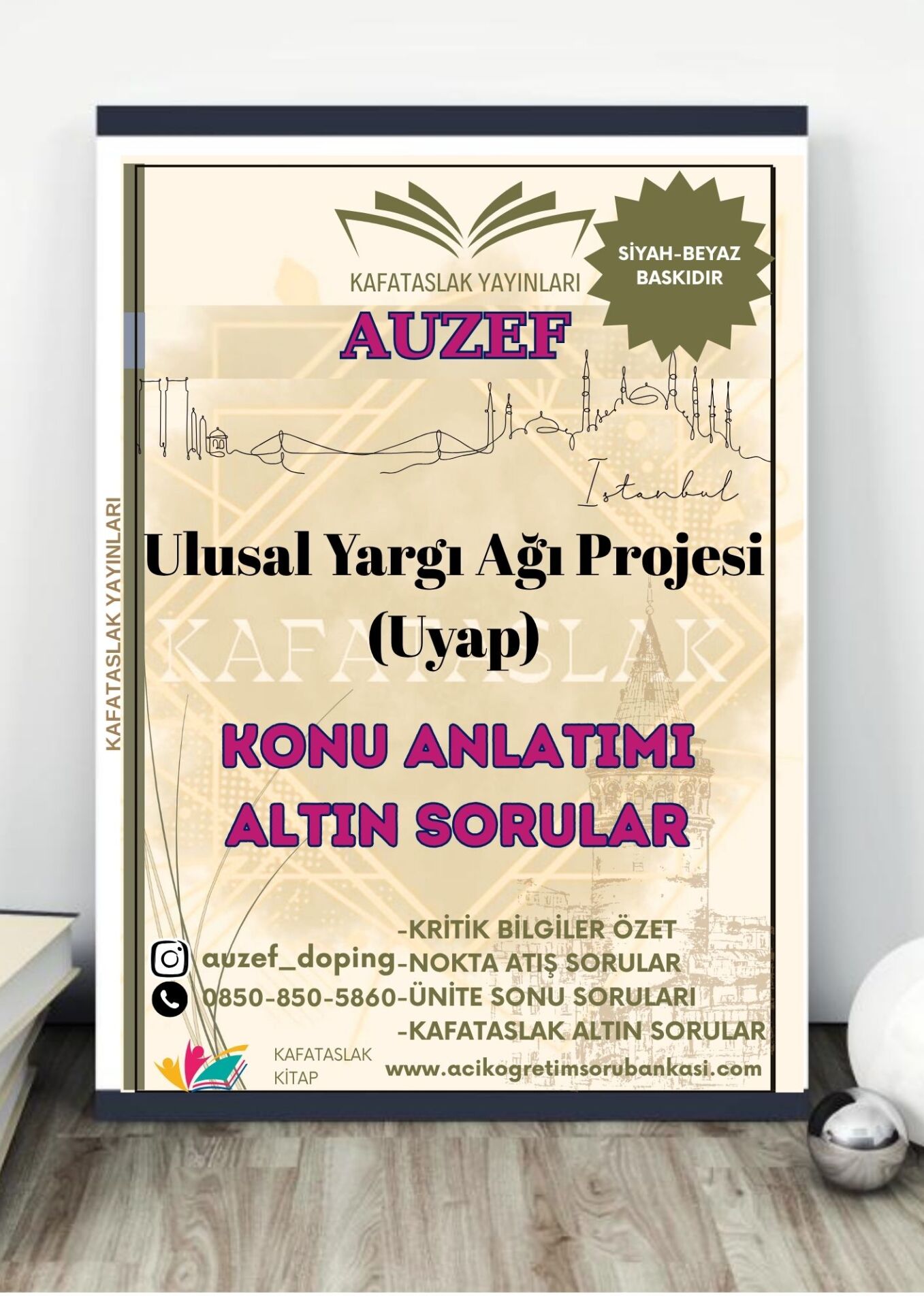 Ulusal Yargı Ağı Projesi (Uyap) AUZEF İstanbul Üniversitesi Nokta Atışı Sorular Kafataslak Yayınları