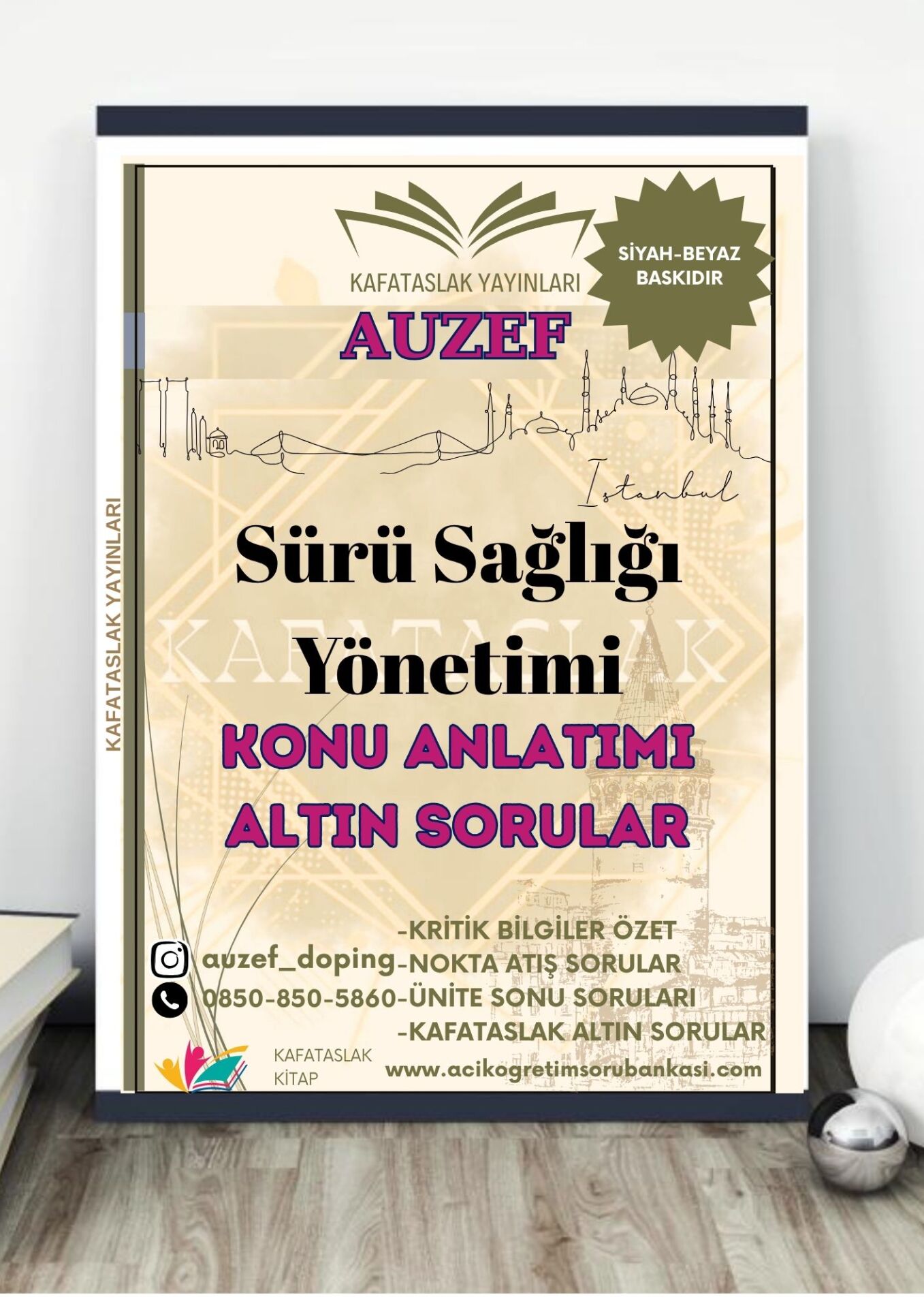 Sürü Sağlığı Yönetimi AUZEF İstanbul Üniversitesi Nokta Atışı Sorular Kafataslak Yayınları