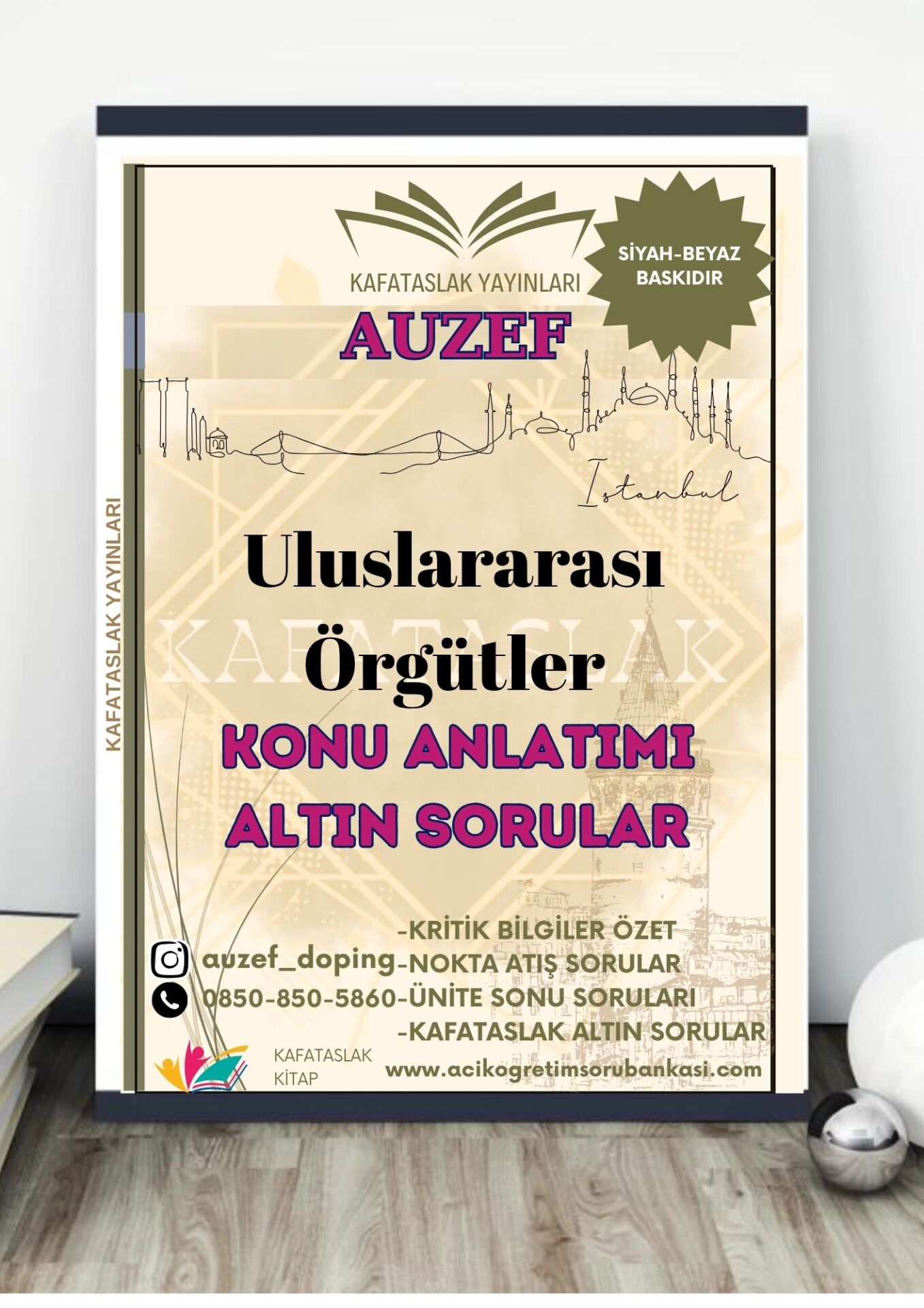 Uluslararası Örgütler AUZEF İstanbul Üniversitesi Nokta Atışı Sorular Kafataslak Yayınları