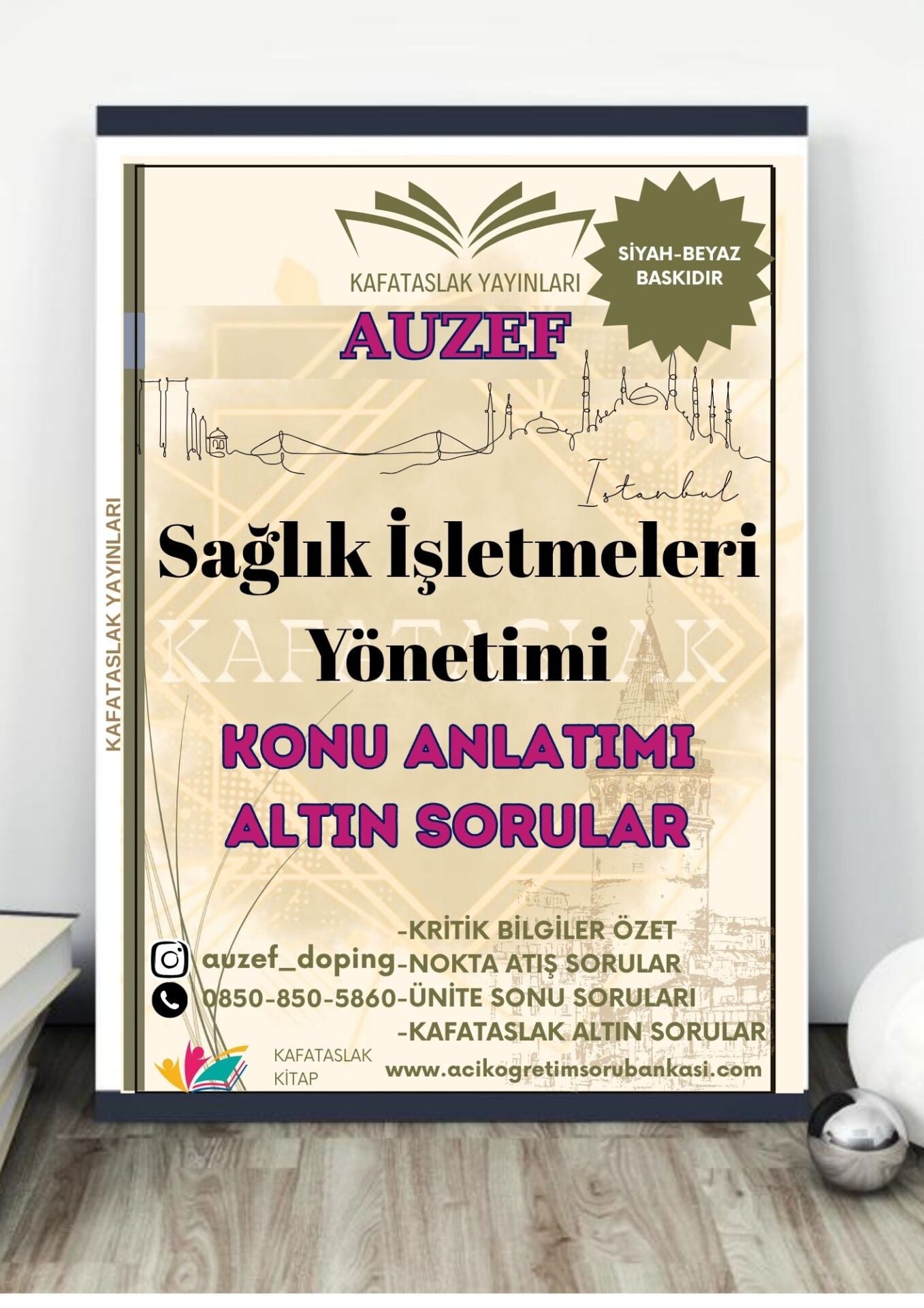 Sağlık İşletmeleri Yönetimi AUZEF İstanbul Üniversitesi Nokta Atışı Sorular Kafataslak Yayınları