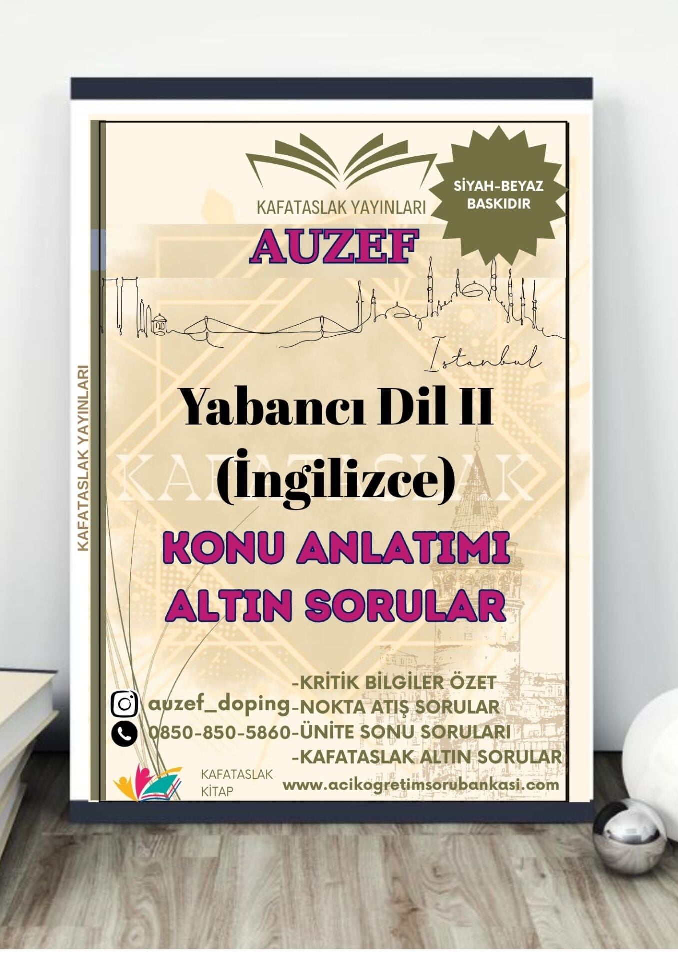 Yabancı Dil II (İngilizce)  AUZEF İstanbul Üniversitesi Nokta Atışı Sorular Kafataslak Yayınları
