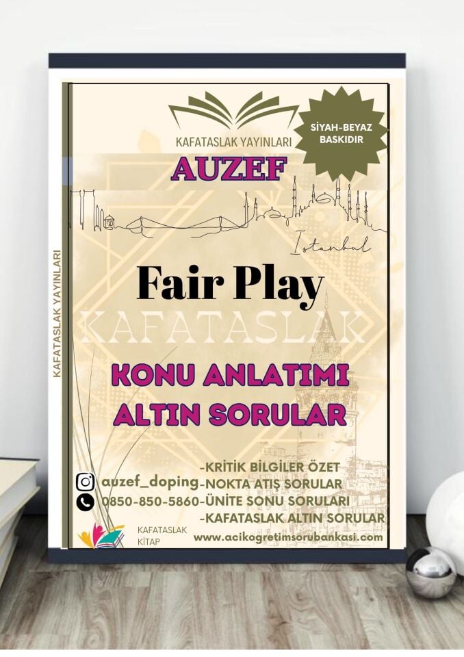 Fair Play AUZEF İstanbul Üniversitesi Nokta Atışı Sorular Kafataslak Yayınları