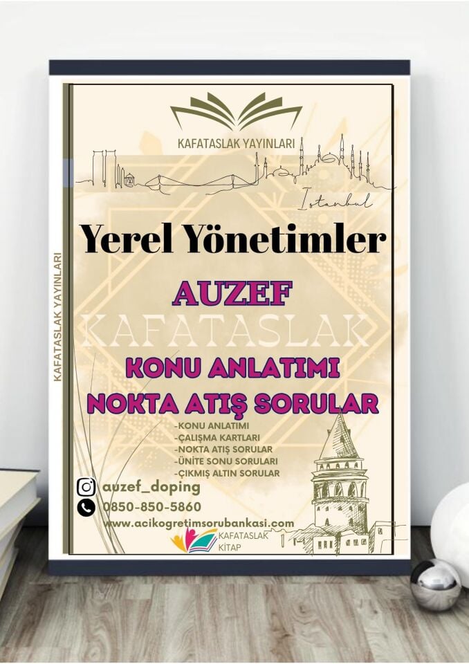 Yerel Yönetimler AUZEF İstanbul Üniversitesi Nokta Atışı Sorular Kafataslak Yayınları