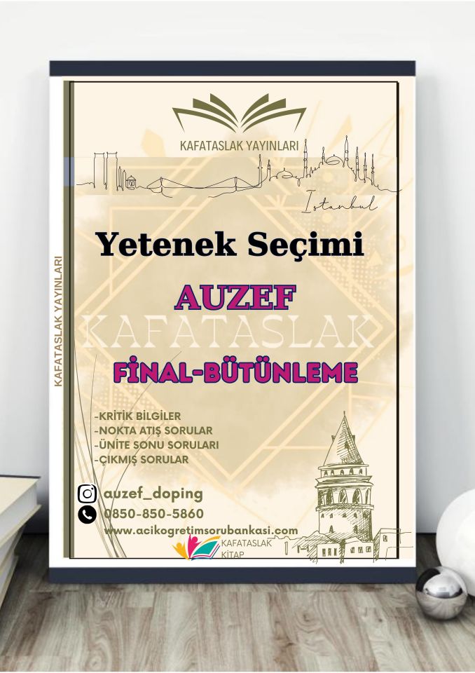 Yetenek Seçimi AUZEF İstanbul Üniversitesi Nokta Atışı Sorular Kafataslak Yayınları