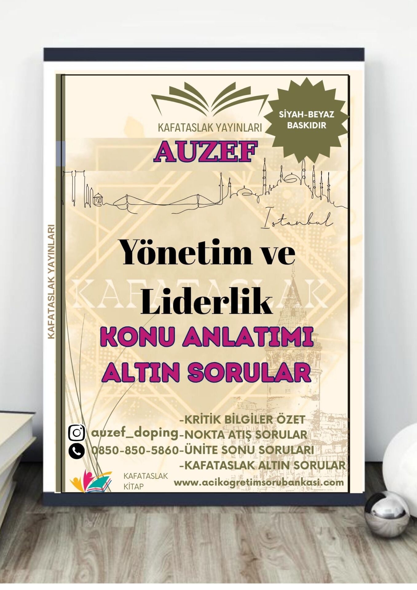 Yönetim ve Liderlik AUZEF İstanbul Üniversitesi Nokta Atışı Sorular Kafataslak Yayınları