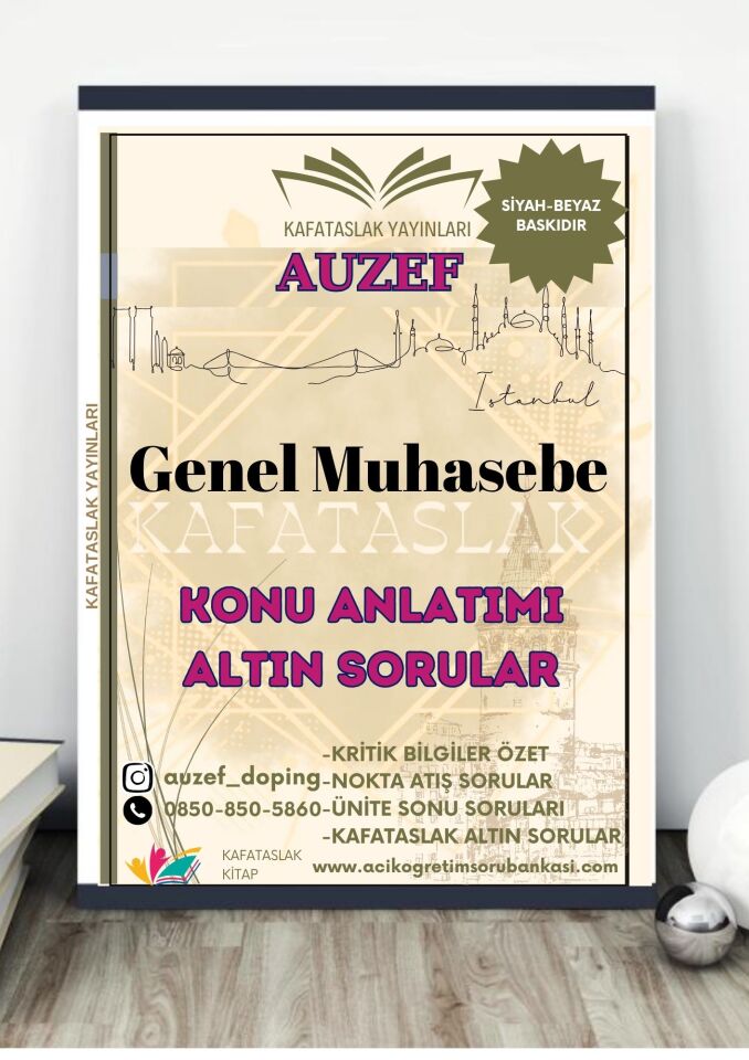Genel Muhasebe AUZEF İstanbul Üniversitesi Nokta Atışı Sorular Kafataslak Yayınları