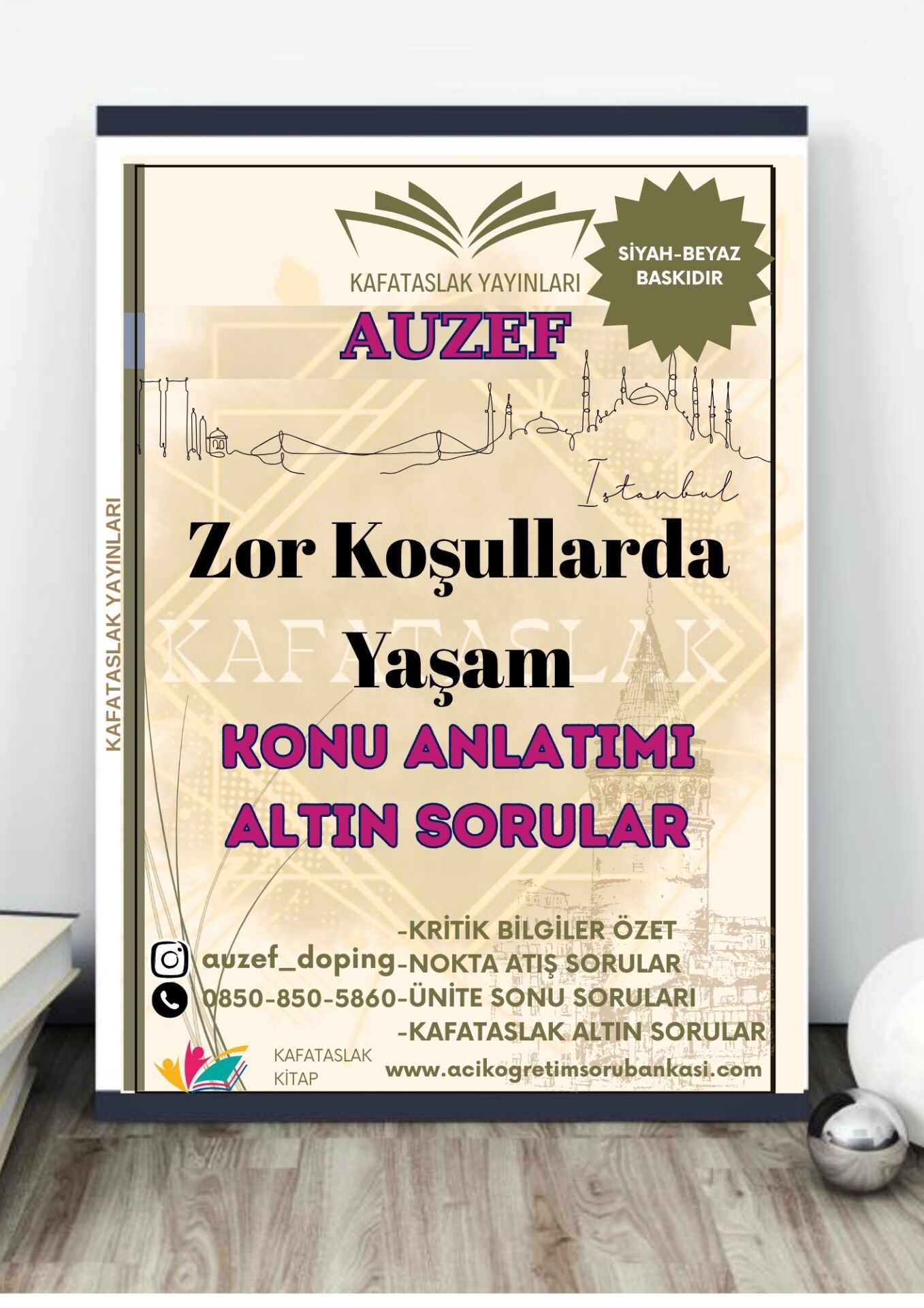 Zor Koşullarda Yaşam AUZEF İstanbul Üniversitesi Nokta Atışı Sorular Kafataslak Yayınları