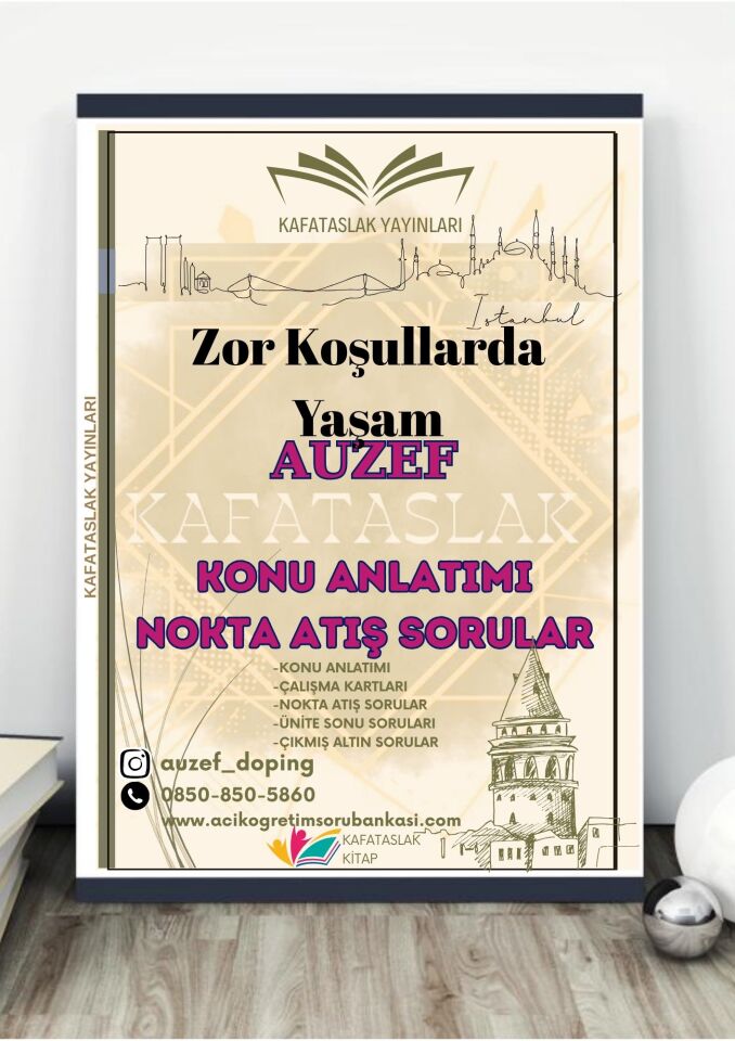 Zor Koşullarda Yaşam AUZEF İstanbul Üniversitesi Nokta Atışı Sorular Kafataslak Yayınları