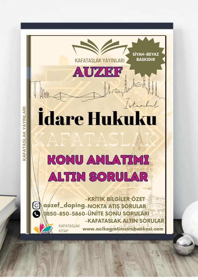 İdare Hukuku AUZEF İstanbul Üniversitesi Kafataslak Yayınları