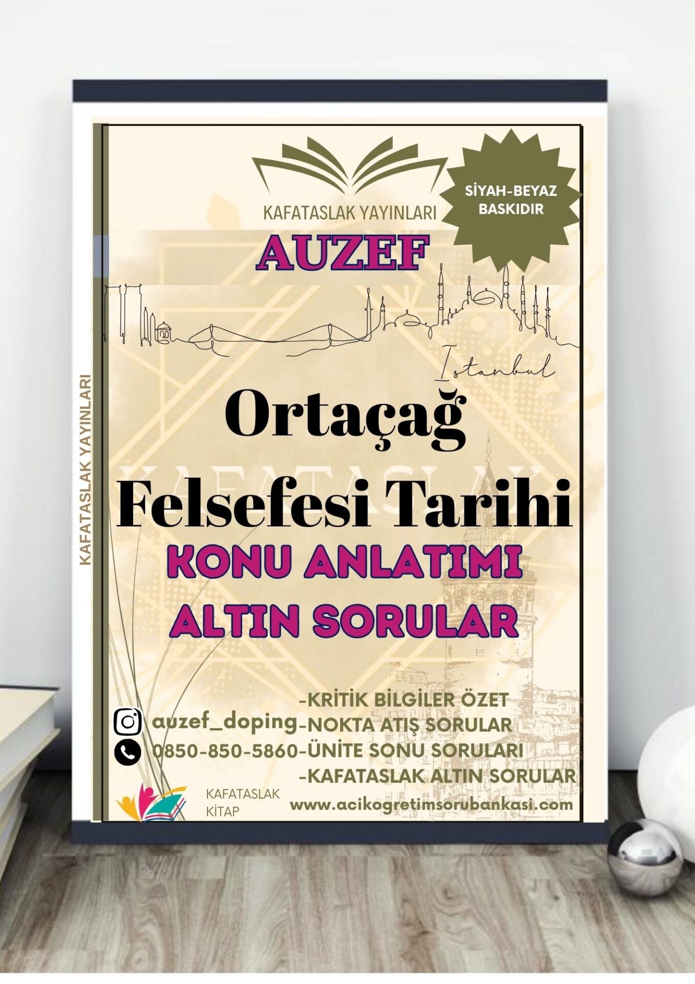 Ortaçağ Felsefesi Tarihi AUZEF İstanbul Üniversitesi Nokta Atışı Sorular Kafataslak Yayınları