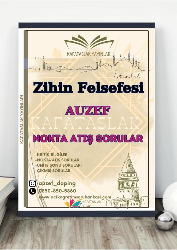 Zihin Felsefesi AUZEF İstanbul Üniversitesi Nokta Atışı Sorular Kafataslak Yayınları