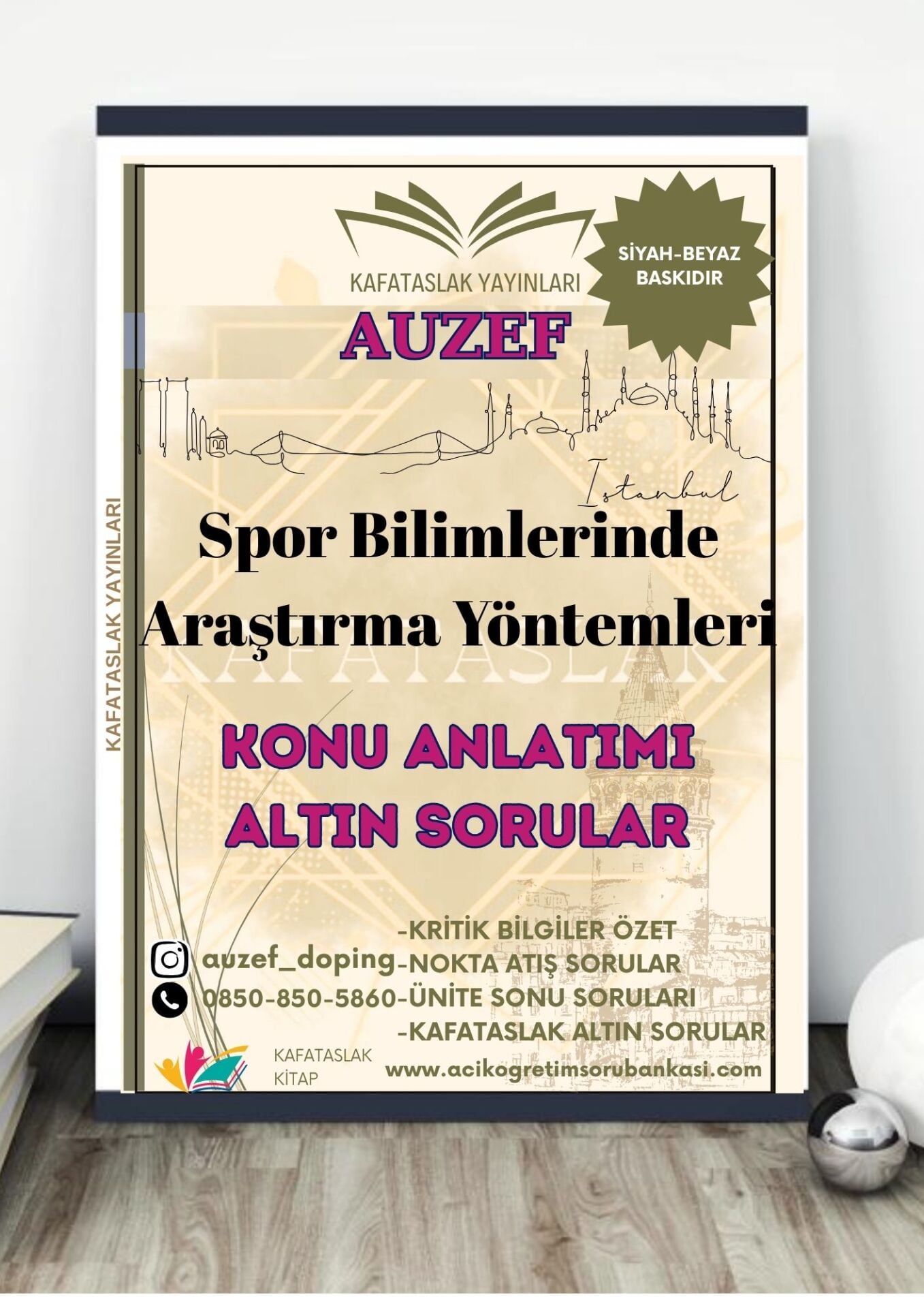 Spor Bilimlerinde Araştırma Yöntemleri AUZEF Kafataslak Yayınları