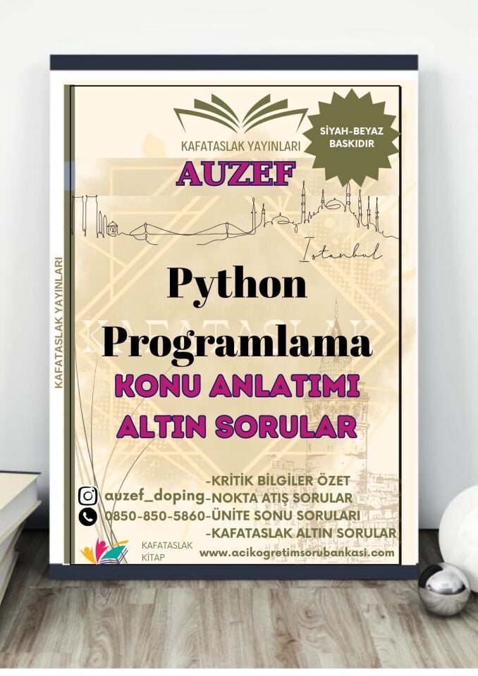Python Programlama AUZEF Kafataslak Yayınları