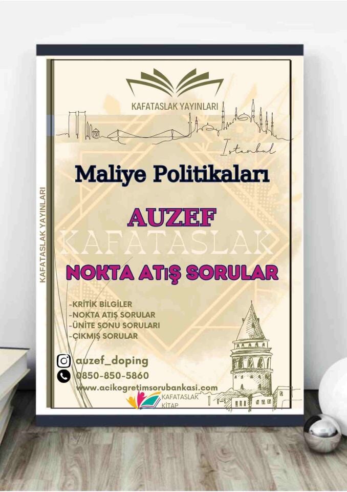 Maliye Politikaları AUZEF Kafataslak Yayınları