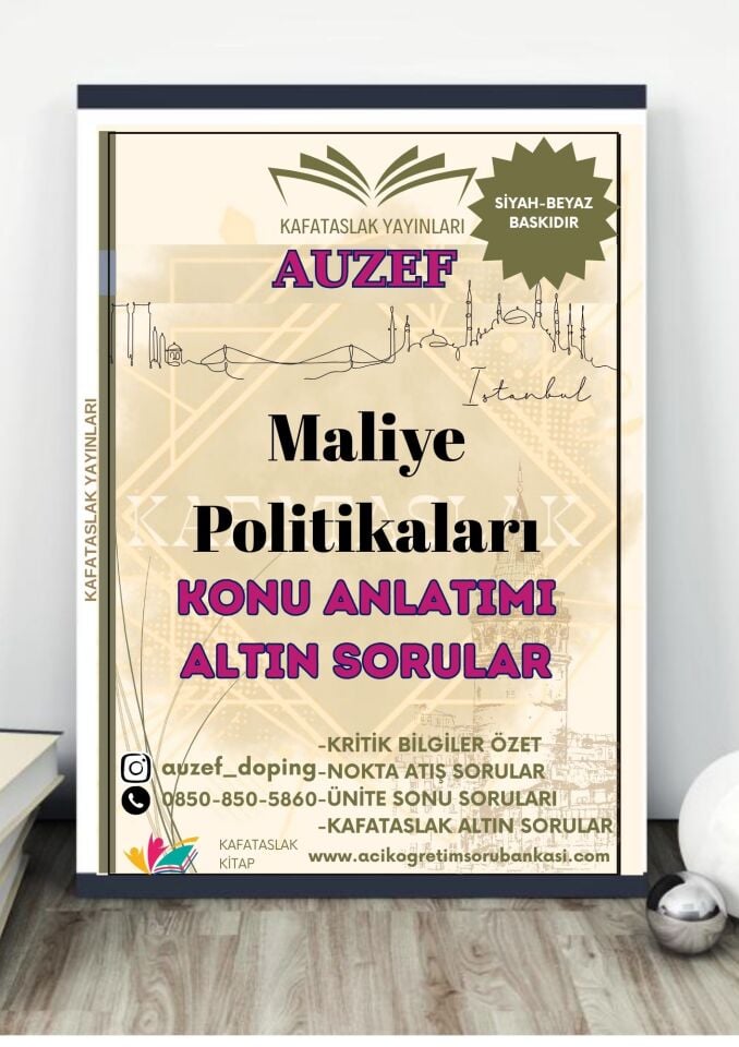Maliye Politikaları AUZEF Kafataslak Yayınları