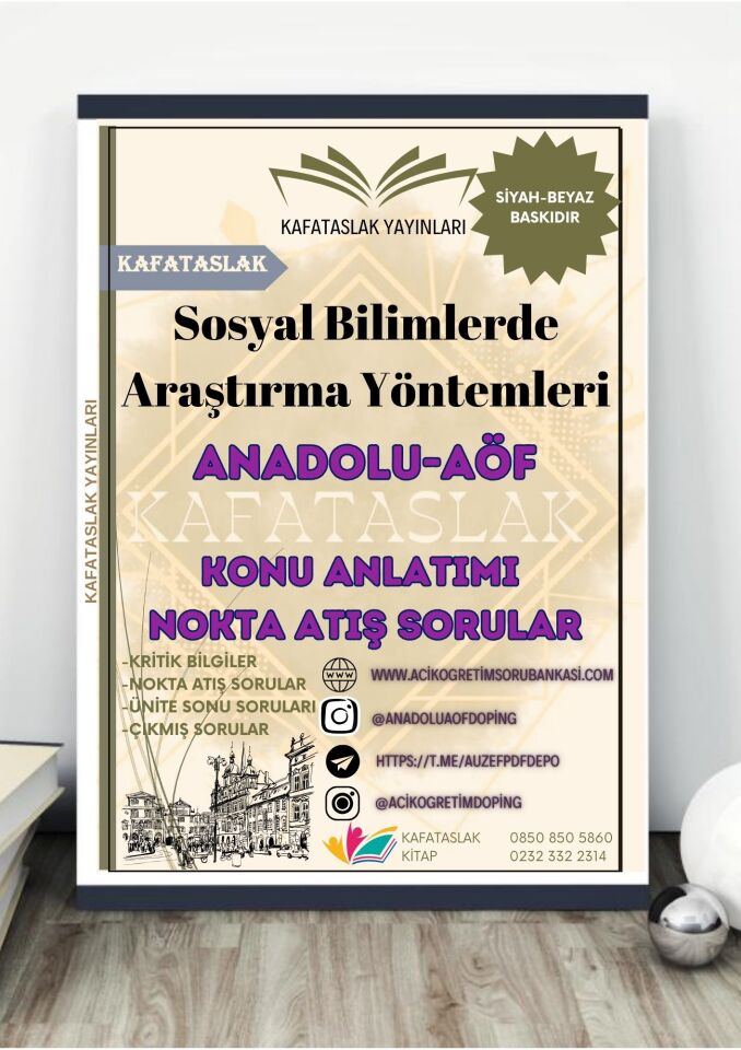 Sosyal Bilimlerde Araştırma Yöntemleri – Anadolu Üniversitesi AÖF
