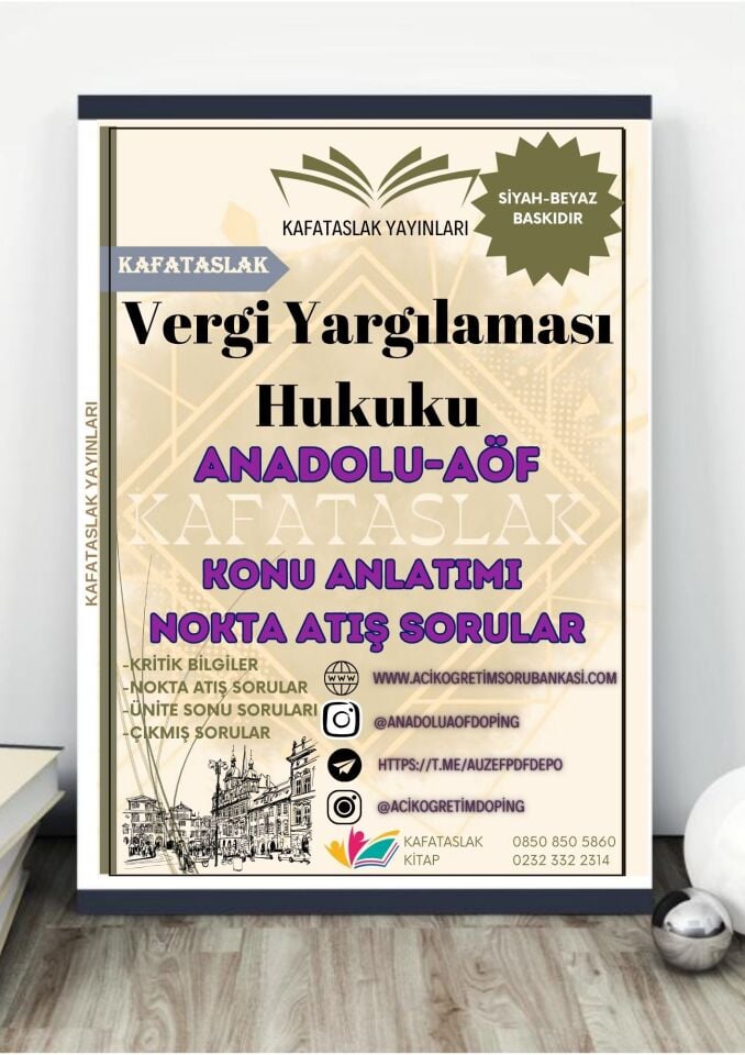 Vergi Yargılaması Hukuku ANADOLU AÖF