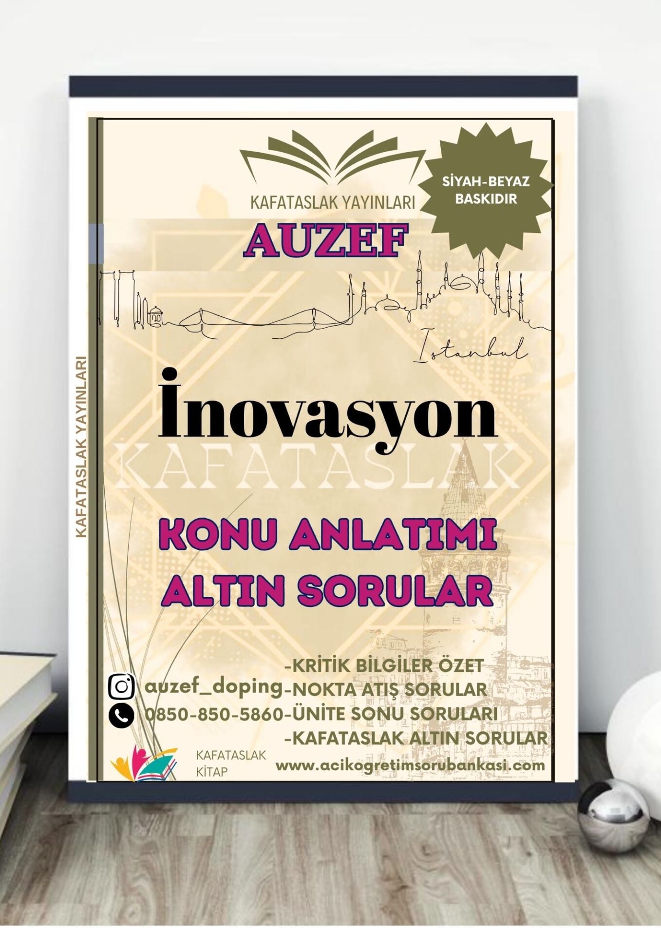 İnovasyon AUZEF İstanbul Üniversitesi Nokta Atışı Sorular Kafataslak Yayınları
