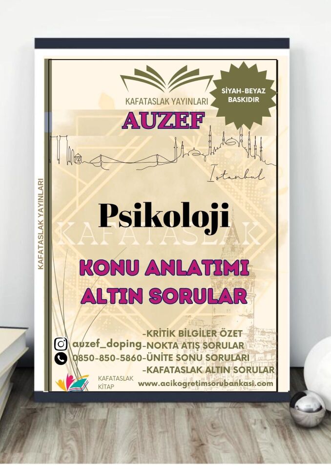 Psikoloji (Yaşlı Bakımı Ön Lisans) AUZEF İstanbul Üniversitesi (VİZE)