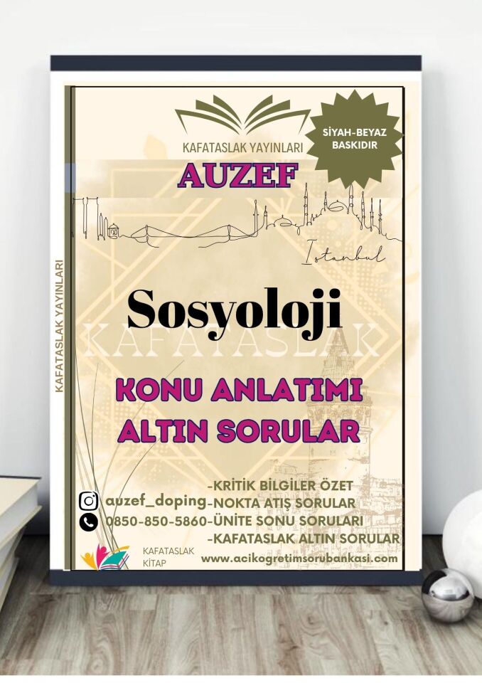 Sosyoloji (Sosyal Hizmetler Ön Lisans) AUZEF İstanbul Üniversitesi (VİZE)