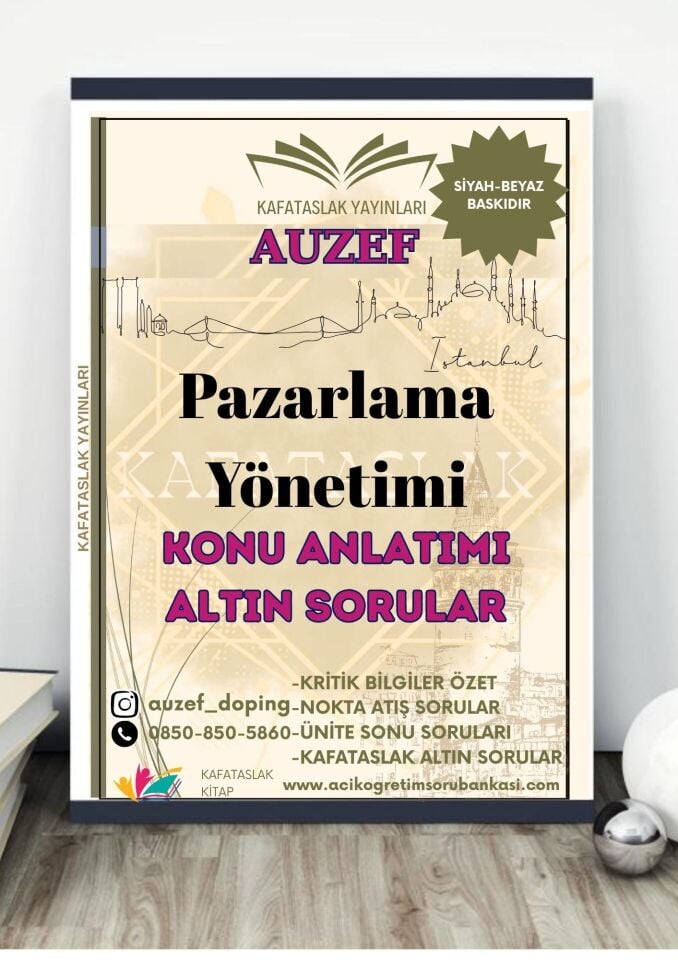 Pazarlama Yönetimi (İnsan Kaynakları Yönetimi Lisans) AUZEF İstanbul Üniversitesi (VİZE)