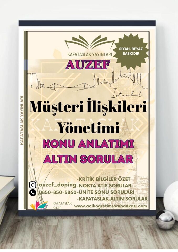Müşteri İlişkileri Yönetimi (Marka İletişimi Ön Lisans) AUZEF İstanbul Üniversitesi (VİZE)