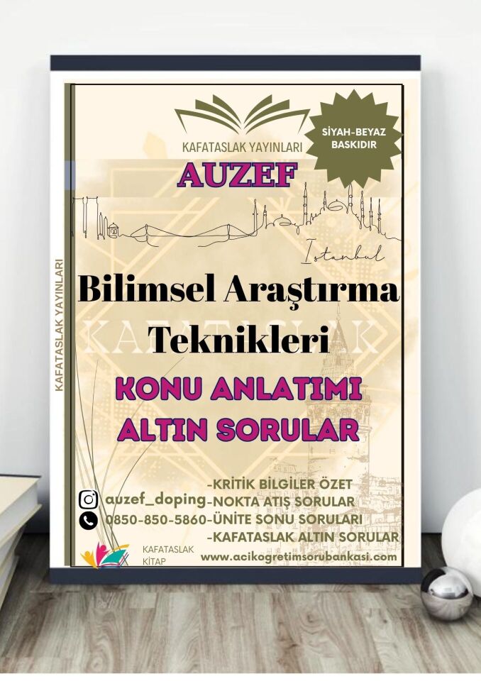 Bilimsel Araştırma Teknikleri (Yönetim Bilişim Sistemleri Lisans) AUZEF İstanbul Üniversitesi (VİZE)